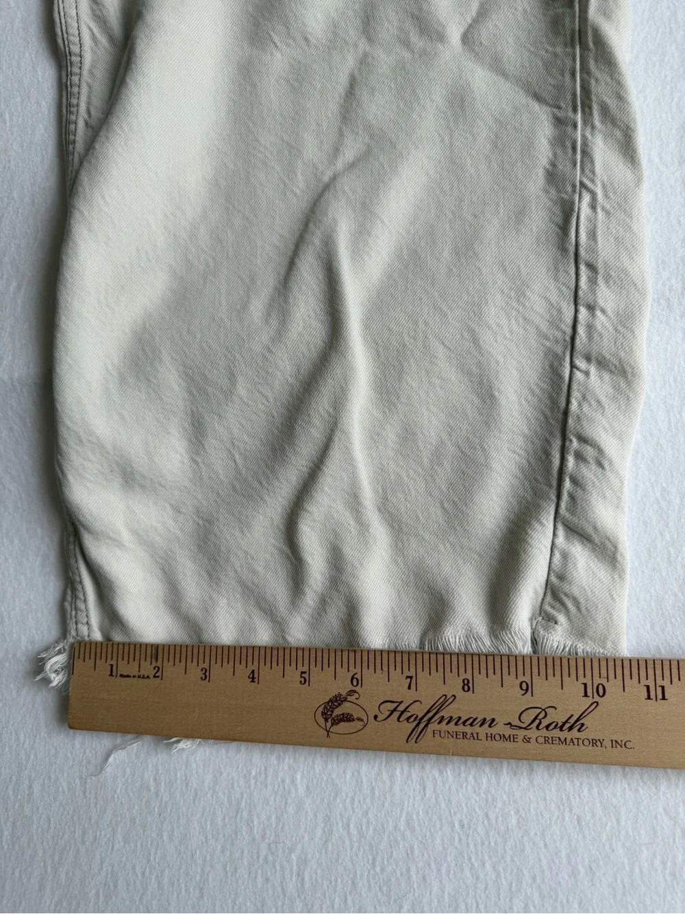 We The Free Old West Slouchy Wide Leg Jeans 26 Ivory Lyocell Tencel Button Fly - Picture 10 of 13